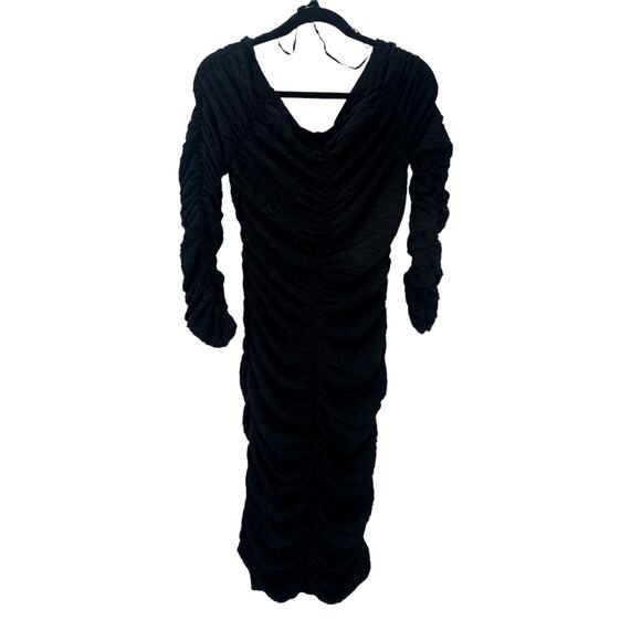 Line & Dot Women's Unlined jersey Off The Shoulder Kelly Dress Black Size M NWT - Picture 13 of 13